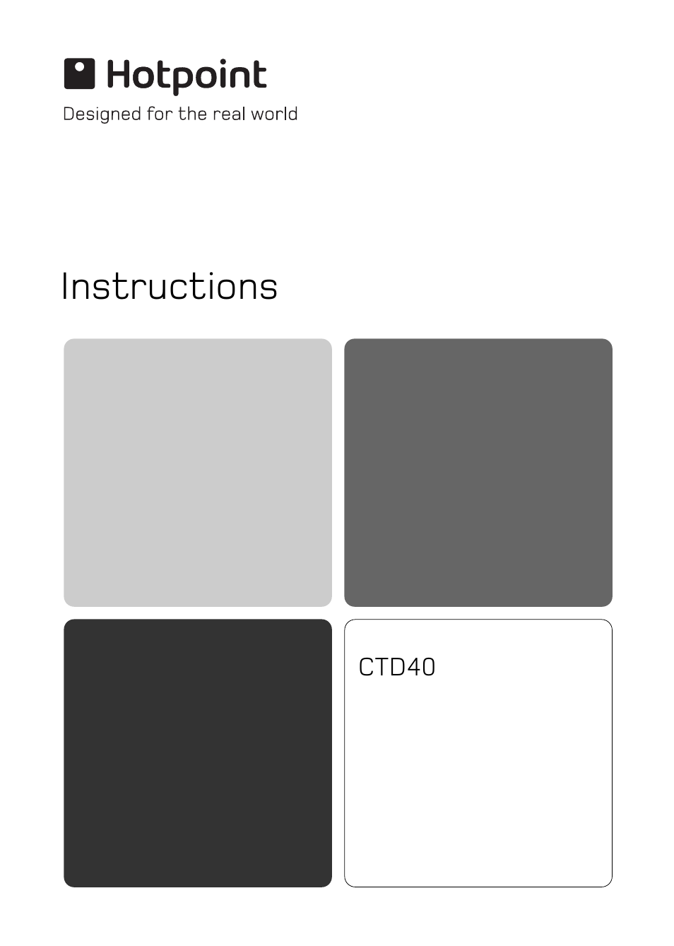 Hotpoint CTD40 User Manual | 16 pages