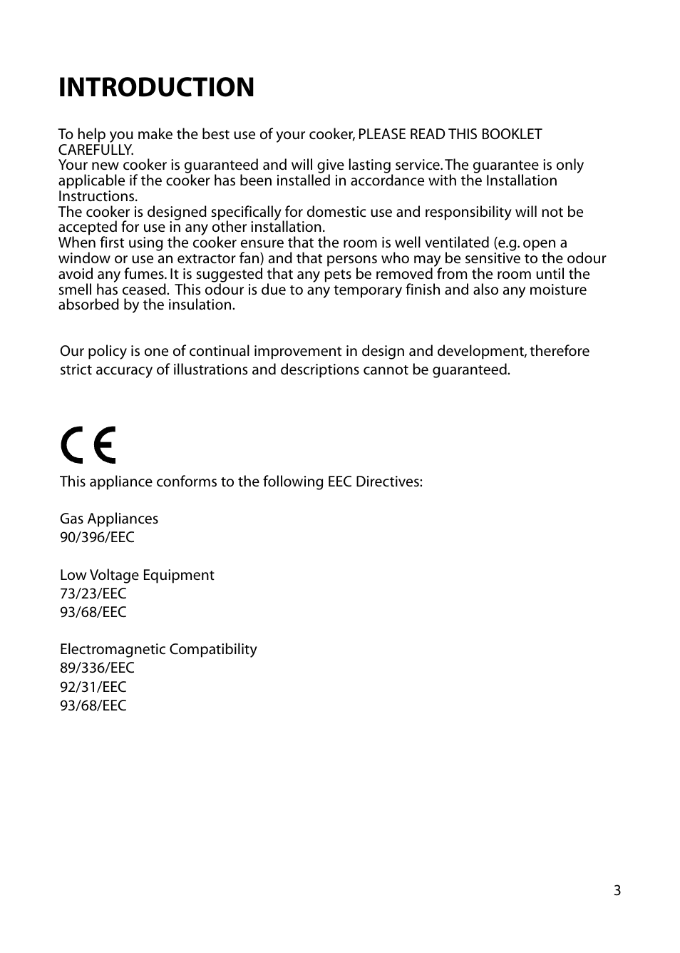 Introduction | Hotpoint EG73 EG76 User Manual | Page 3 / 32