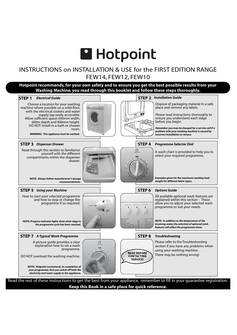 Hotpoint FEW10 User Manual | 12 pages