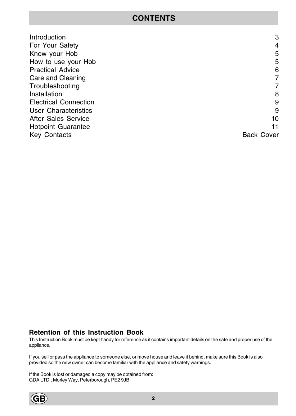 Hotpoint G310 User Manual | Page 2 / 12