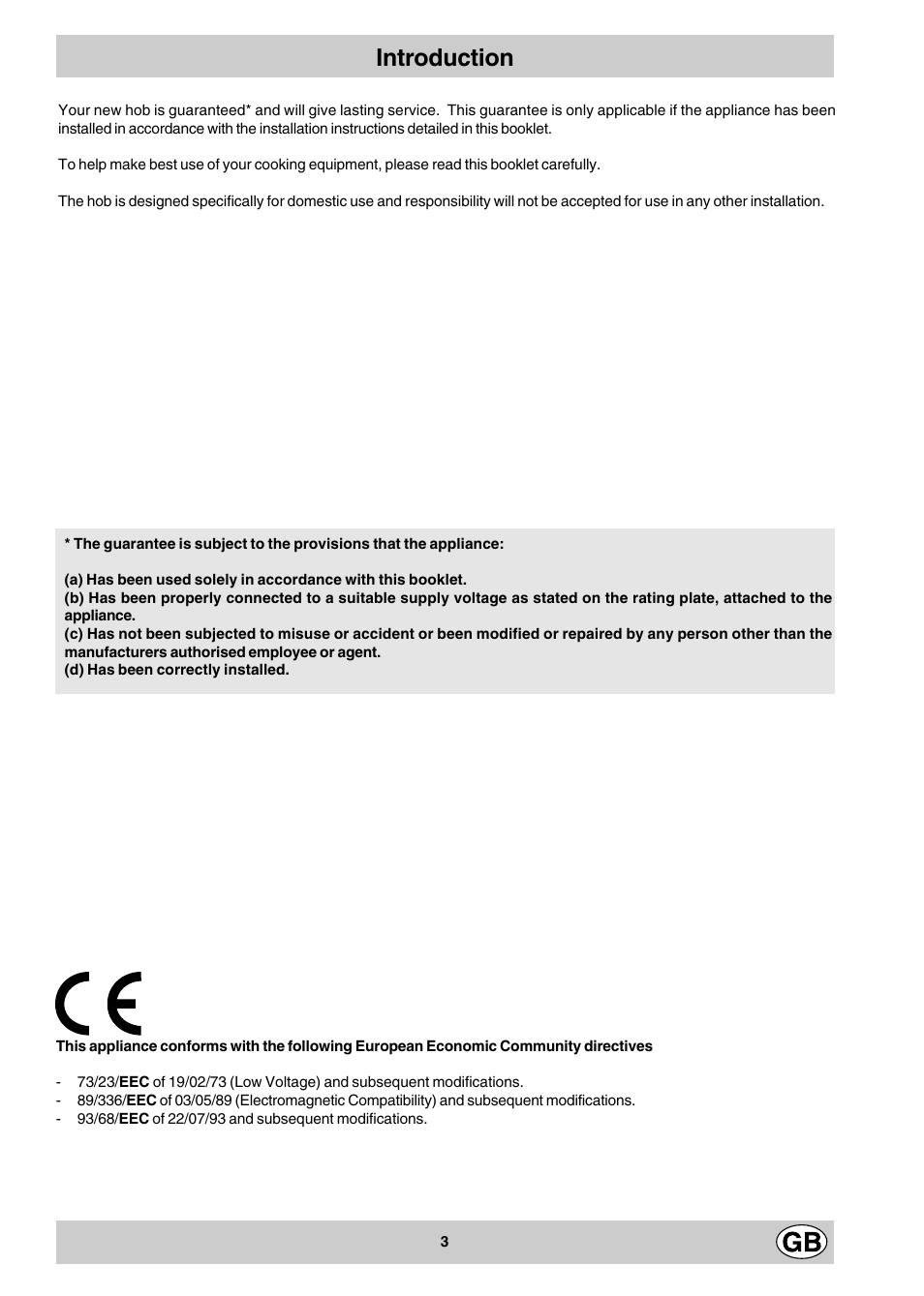 Introduction | Hotpoint G310 User Manual | Page 3 / 12