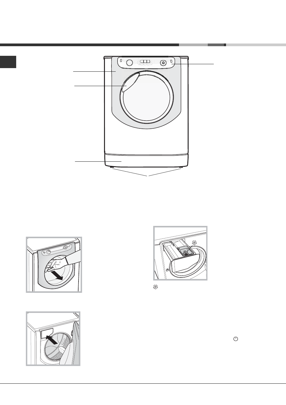 Description of the machine | Hotpoint AQUALTIS WASHING MACHINE AQ7F User Manual | Page 6 / 16