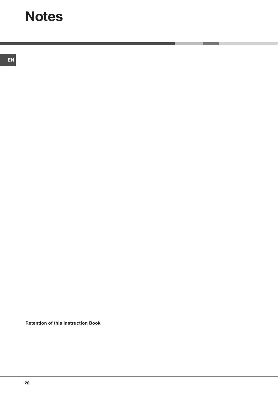 Hotpoint FDW 75 User Manual | Page 20 / 20
