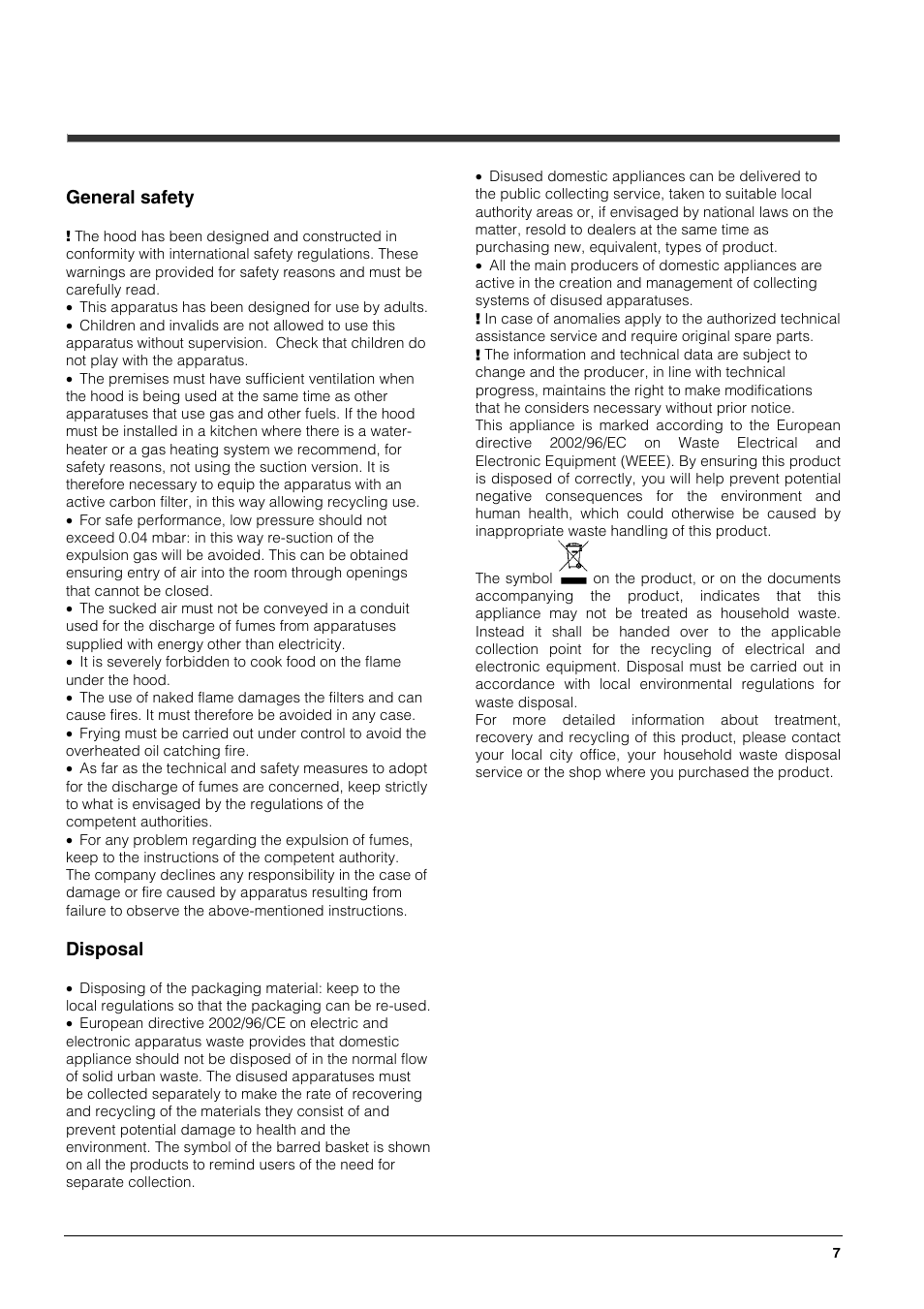 Hotpoint HE63 HE73 HE93 User Manual | Page 7 / 8