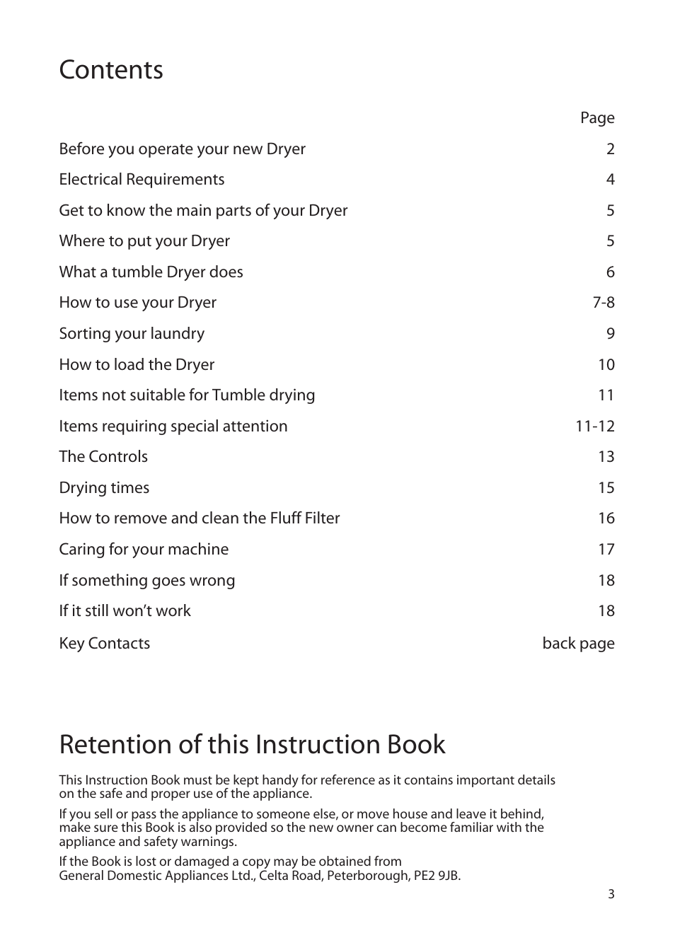 Hotpoint TS13 User Manual | Page 3 / 20