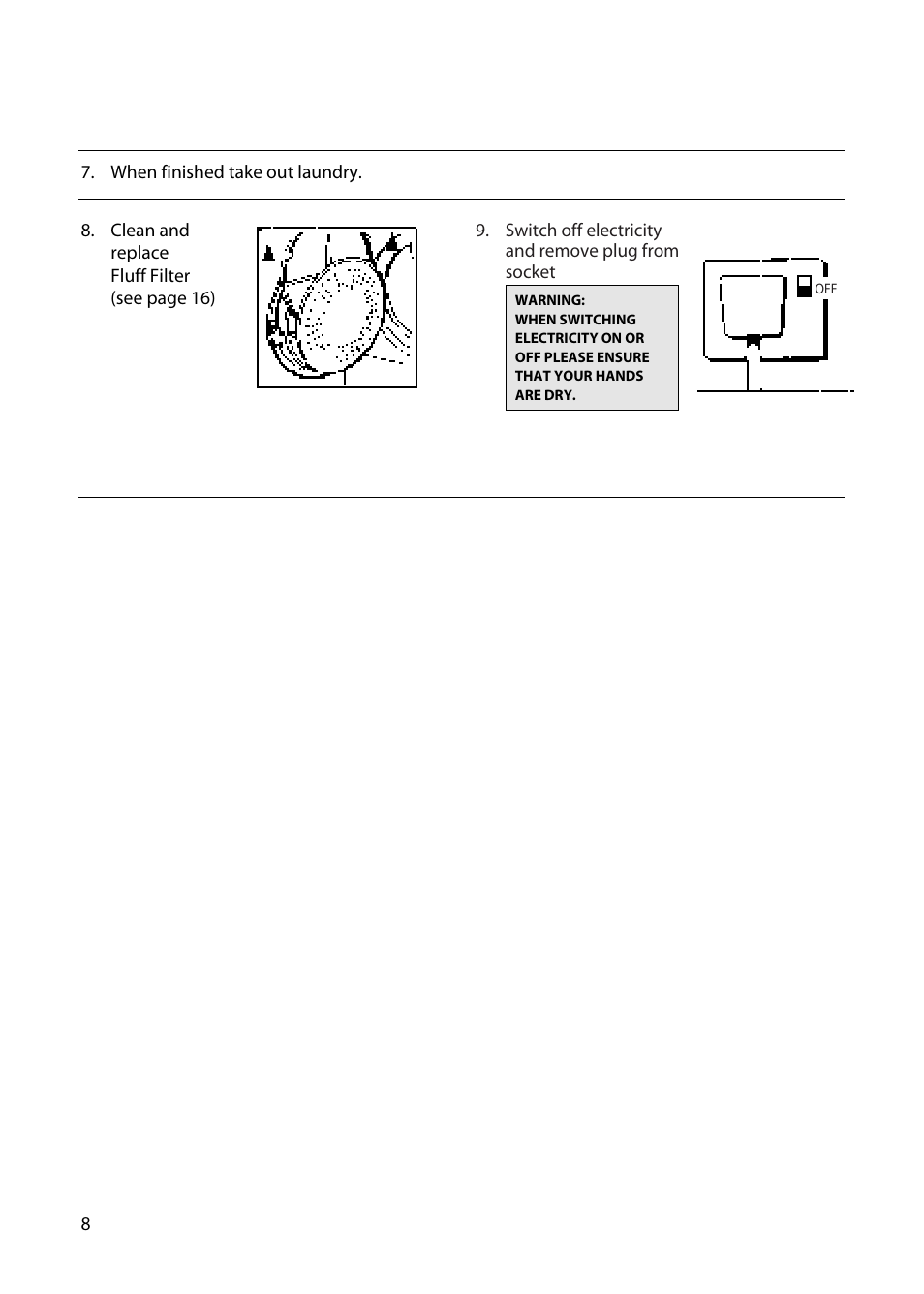 Hotpoint TS13 User Manual | Page 8 / 20