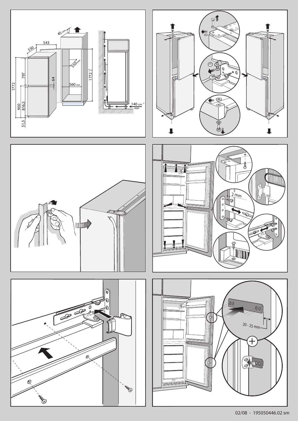 2 mm | Hotpoint HM315FF User Manual | Page 13 / 13