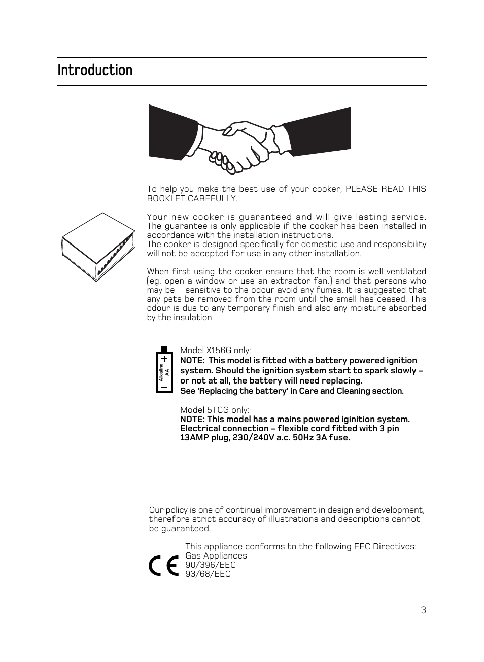 Introduction | Hotpoint X156G User Manual | Page 3 / 24