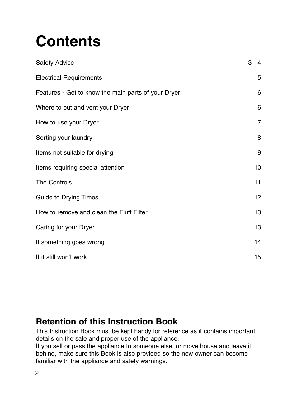 Hotpoint V3D01 User Manual | Page 2 / 16