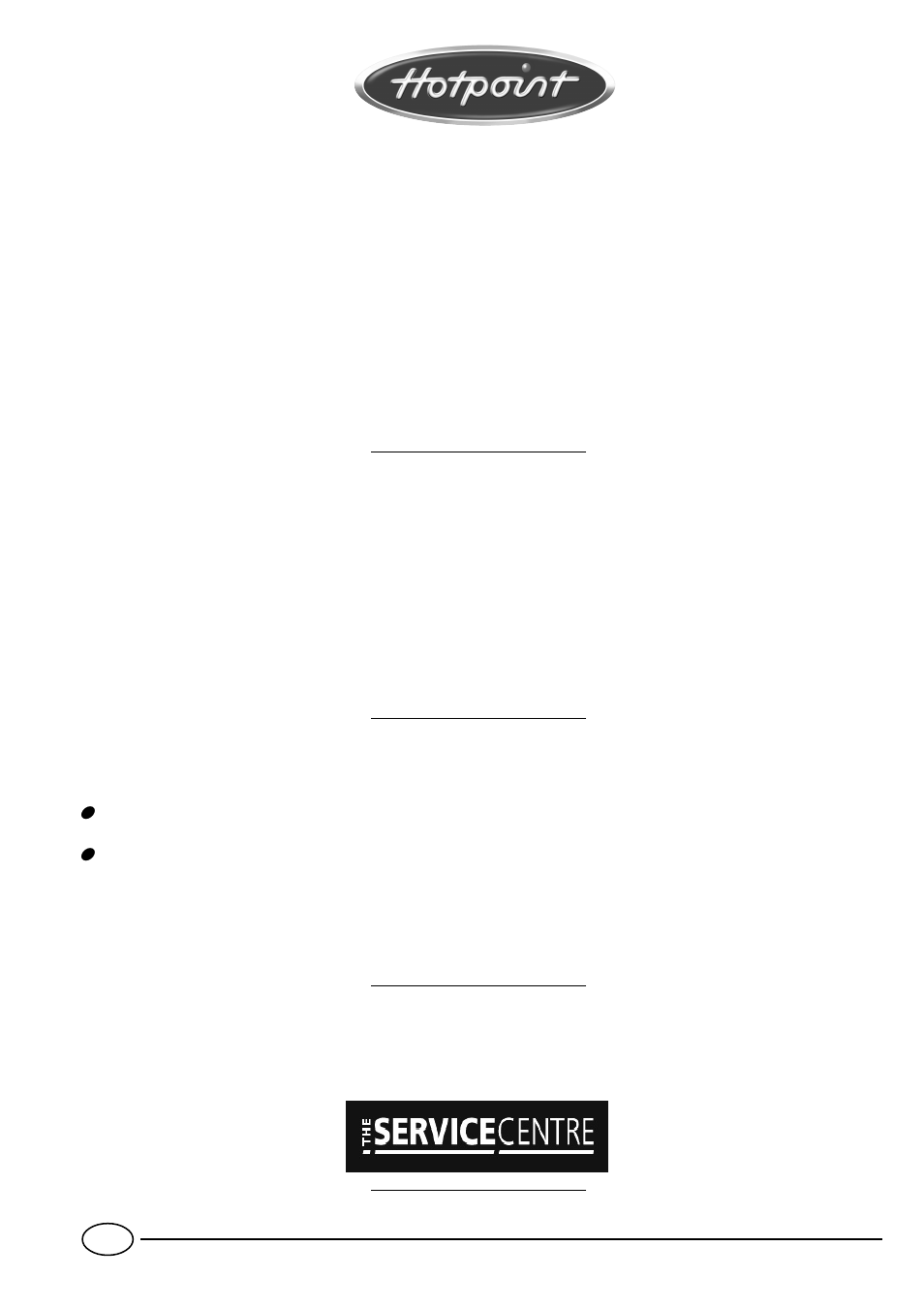 After sales service | Hotpoint BS73 BS63 User Manual | Page 18 / 20