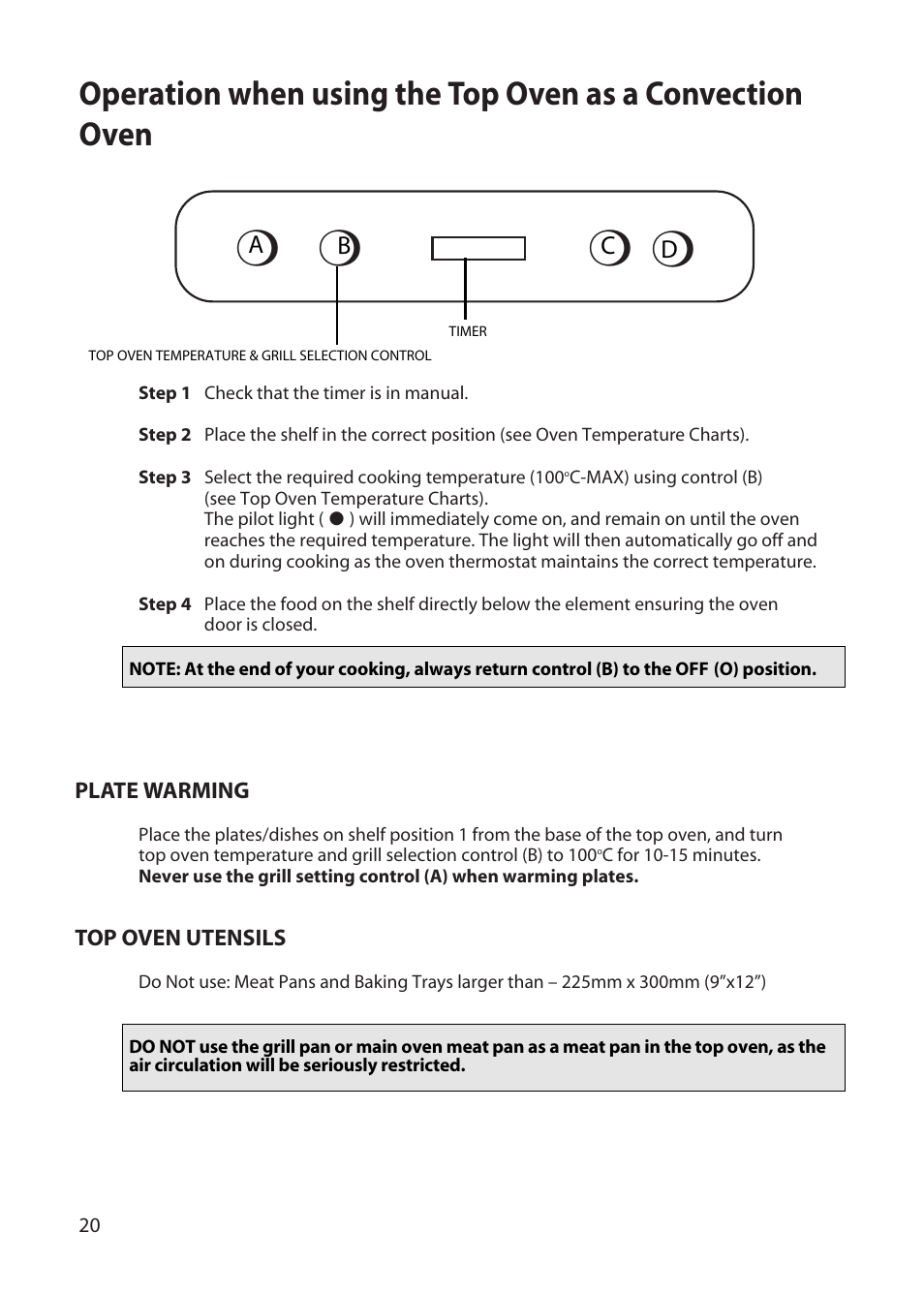 Hotpoint DD77 DT77 User Manual | Page 20 / 48