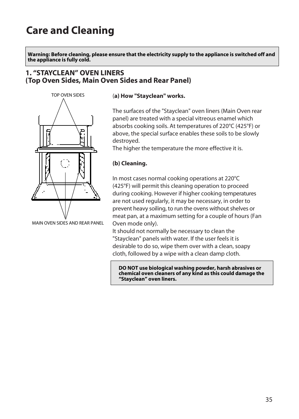 Care and cleaning | Hotpoint DD77 DT77 User Manual | Page 35 / 48