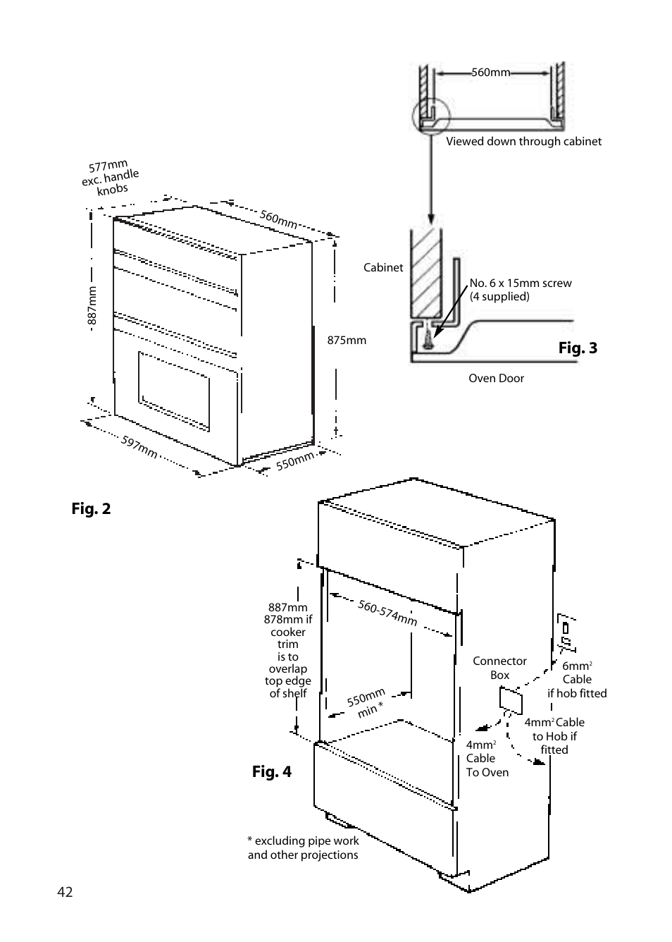 Fig. 4 fig. 2, Fig. 3 | Hotpoint DD77 DT77 User Manual | Page 42 / 48