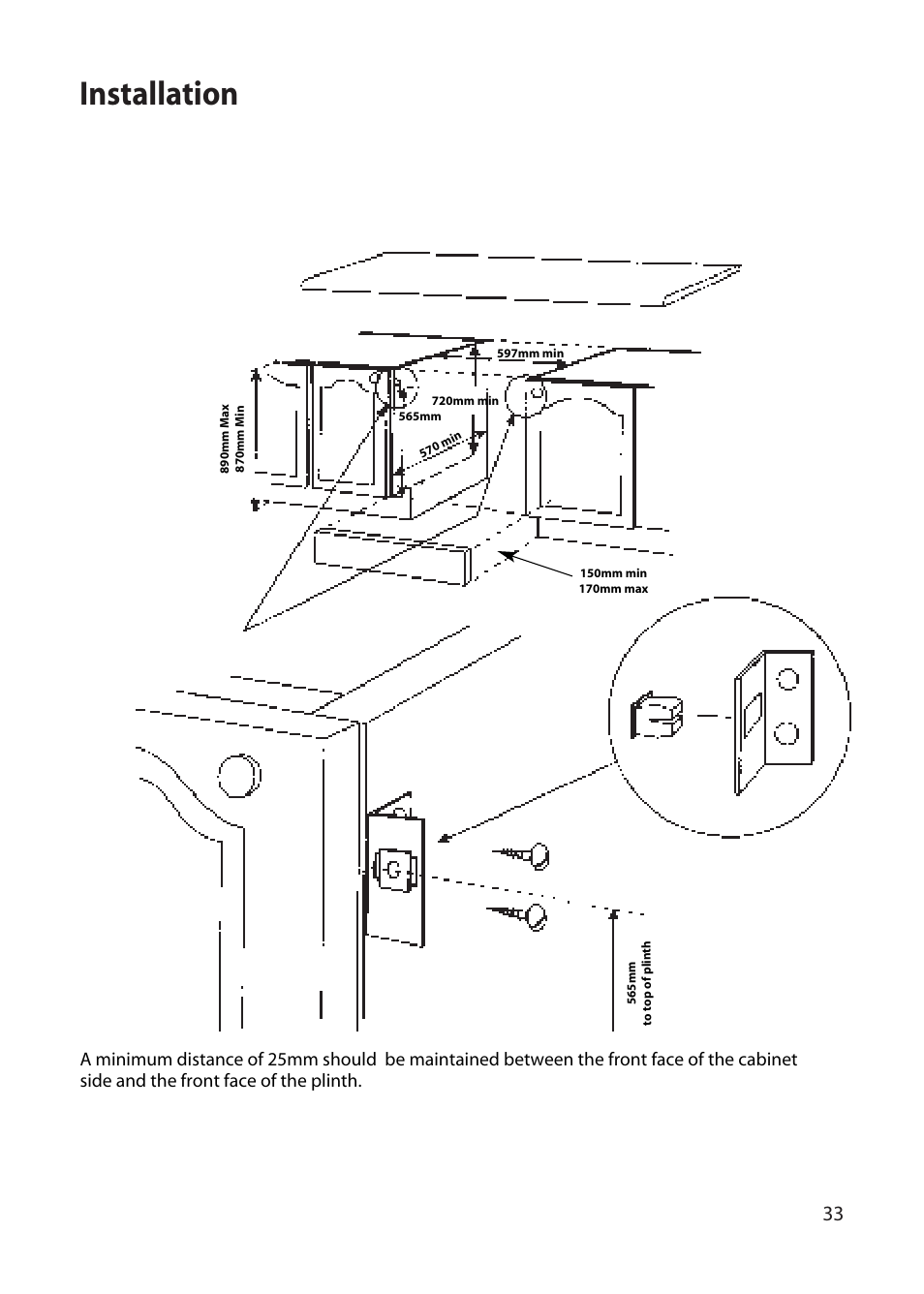 Installation | Hotpoint UD47 User Manual | Page 33 / 40