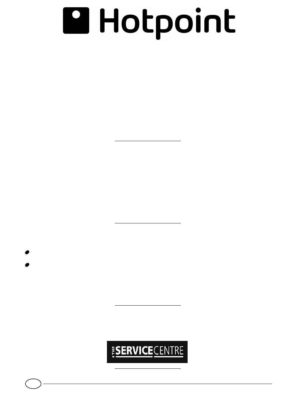 After sales service | Hotpoint GQ64ST User Manual | Page 14 / 16