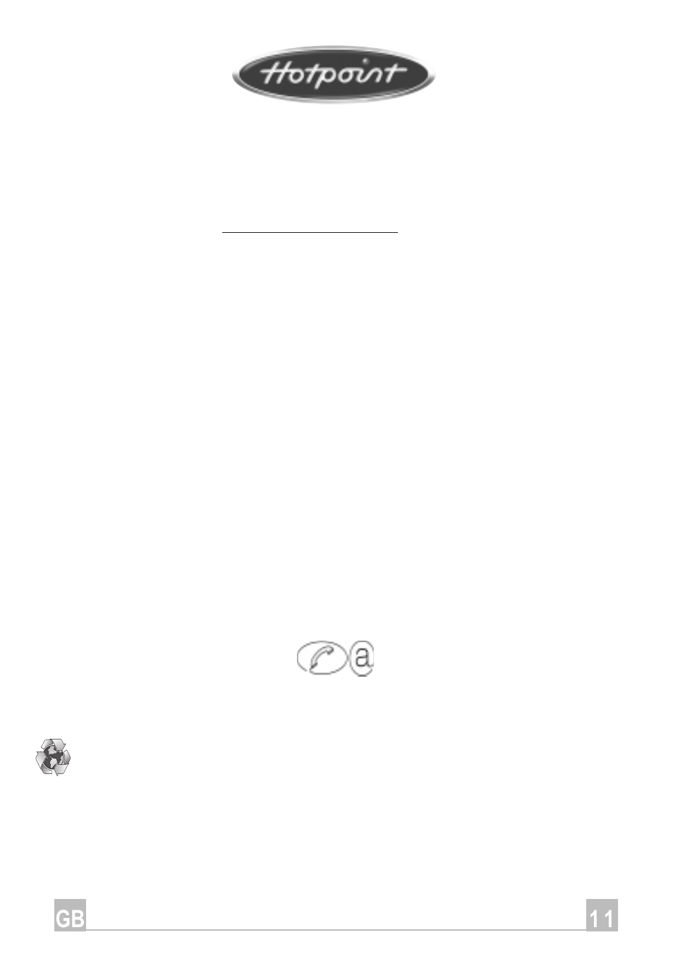 Gb 1 1, Guarantee | Hotpoint HD90X User Manual | Page 11 / 12