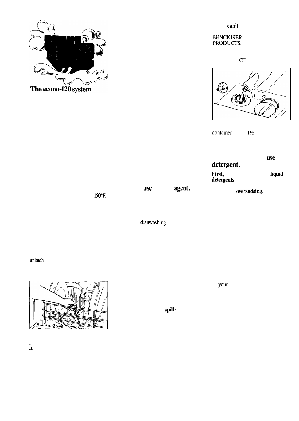 Detergent, detergent guide 10, System, Rinse agent | Water temperature, How to a rinse, How to choose and | Hotpoint HDA2030 User Manual | Page 10 / 20