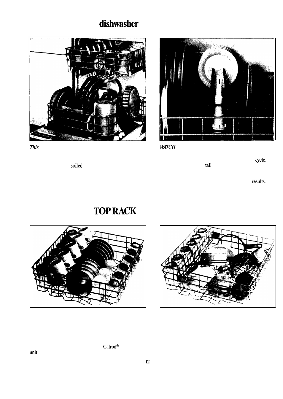 Loading, How to load your, How to load the | Hotpoint HDA2030 User Manual | Page 12 / 20