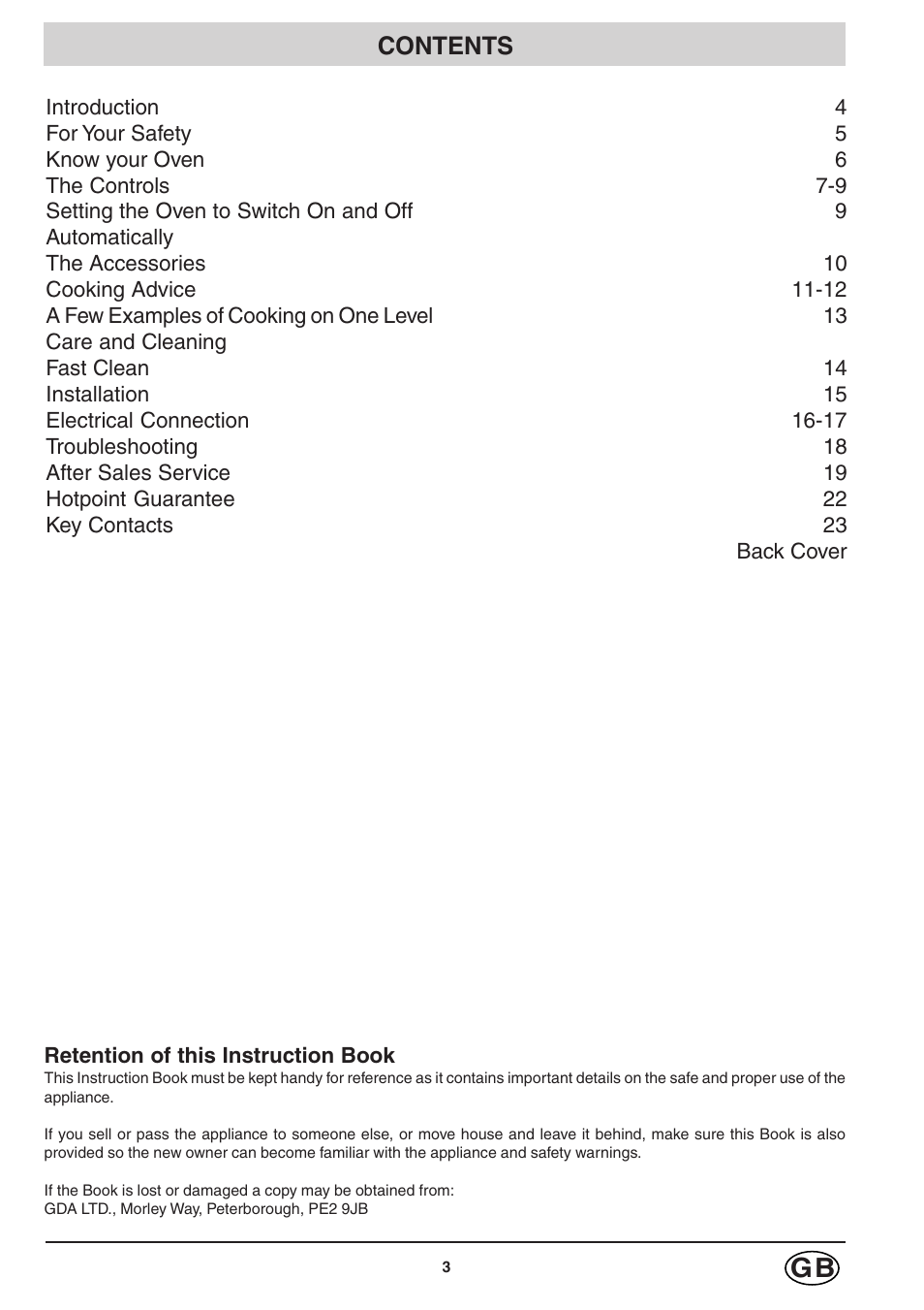 Hotpoint SC98 User Manual | Page 3 / 24