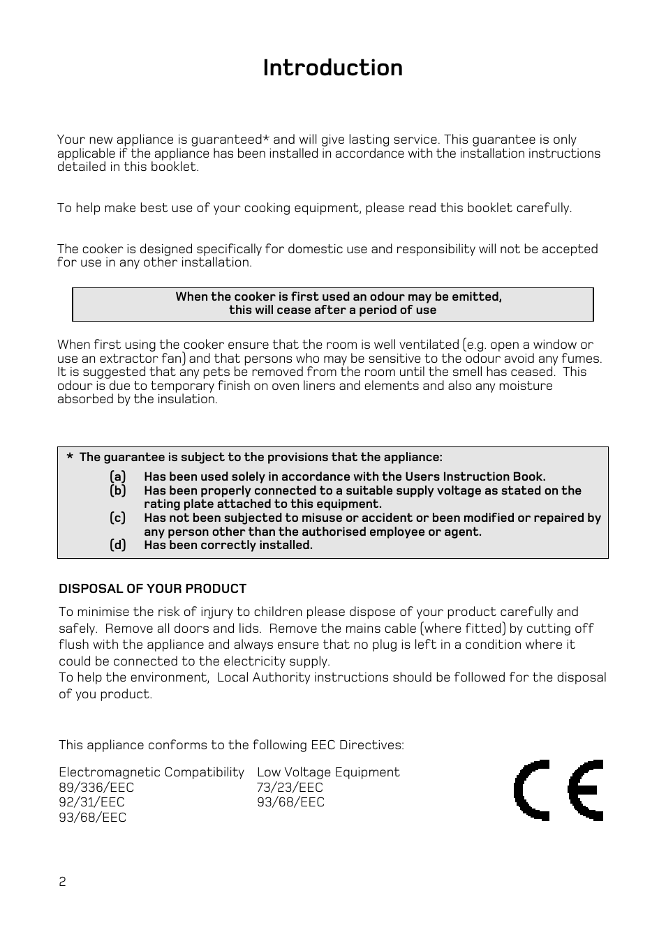 Introduction | Hotpoint H151EWH User Manual | Page 4 / 24