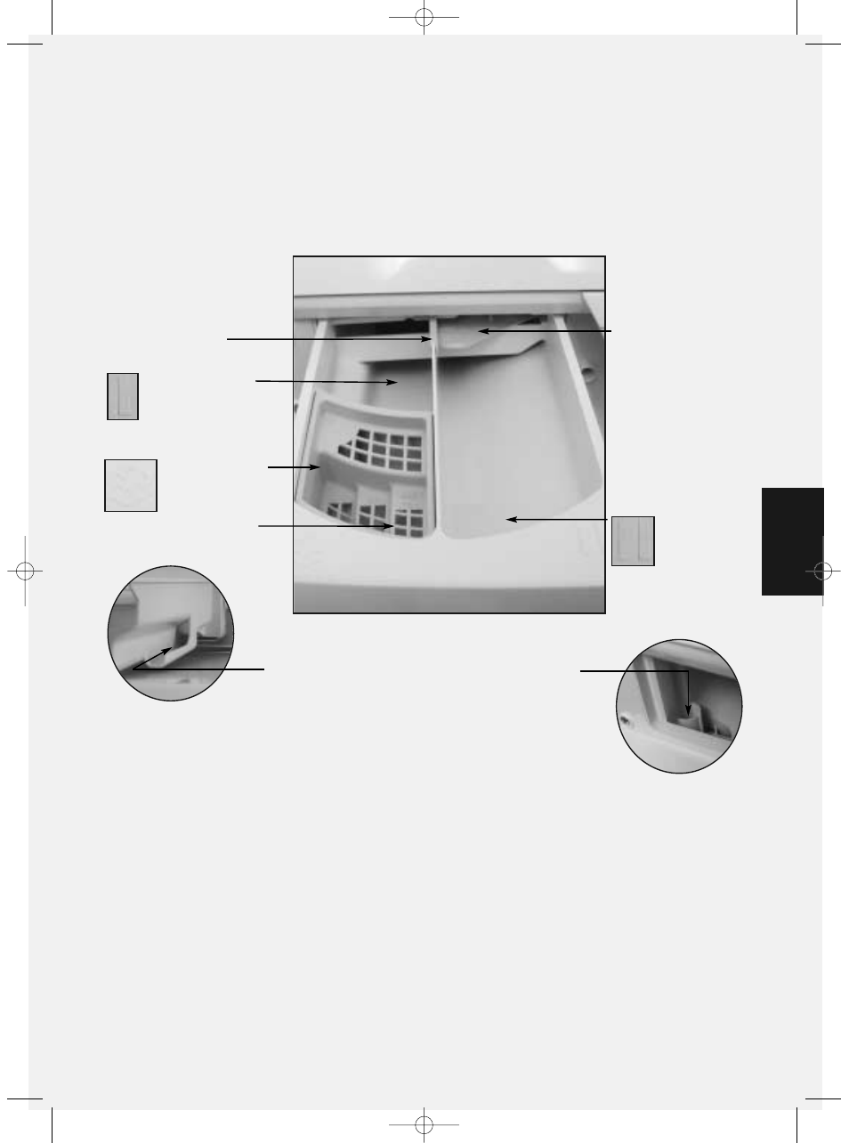 The dispenser, Choose a suitable detergent | Hotpoint WMT02 User Manual | Page 13 / 24