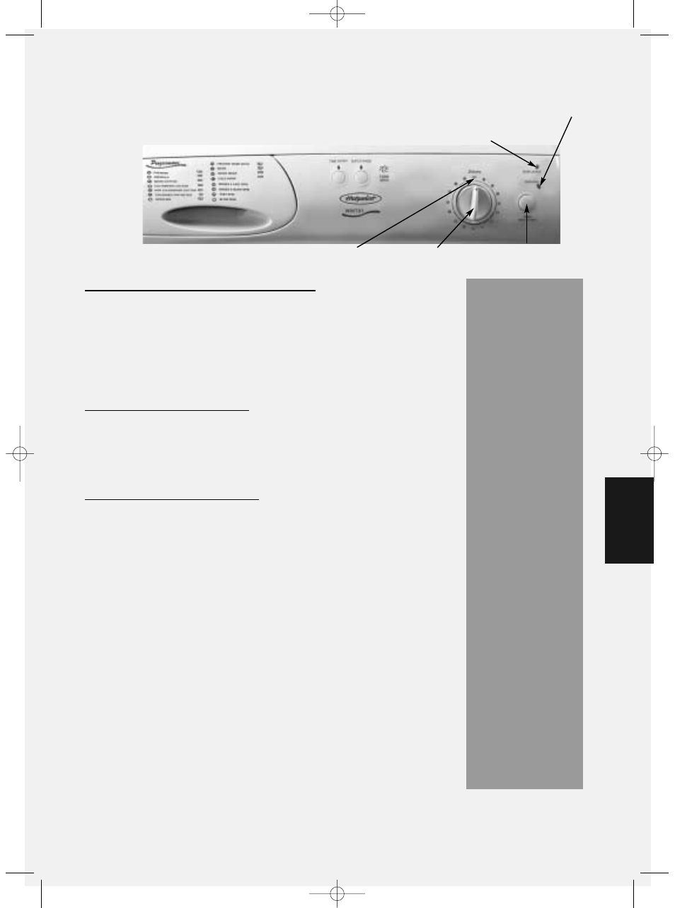 Wash programmes | Hotpoint WMT02 User Manual | Page 15 / 24