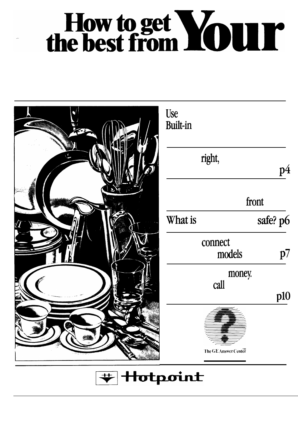 Hotpoint Dishwasher User Manual | 16 pages