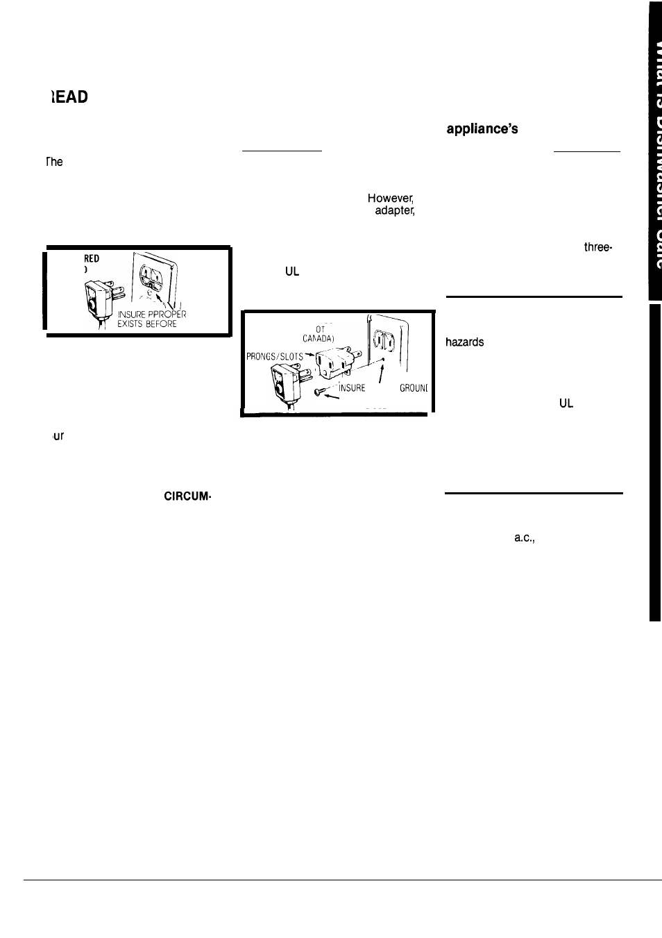 How to convertible, How to connect electricity, On convertible models | Hotpoint Dishwasher User Manual | Page 9 / 16