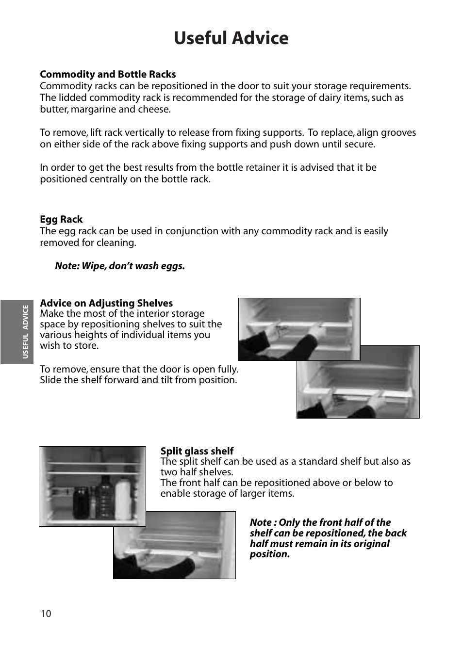 Useful advice | Hotpoint RLS80 User Manual | Page 10 / 20
