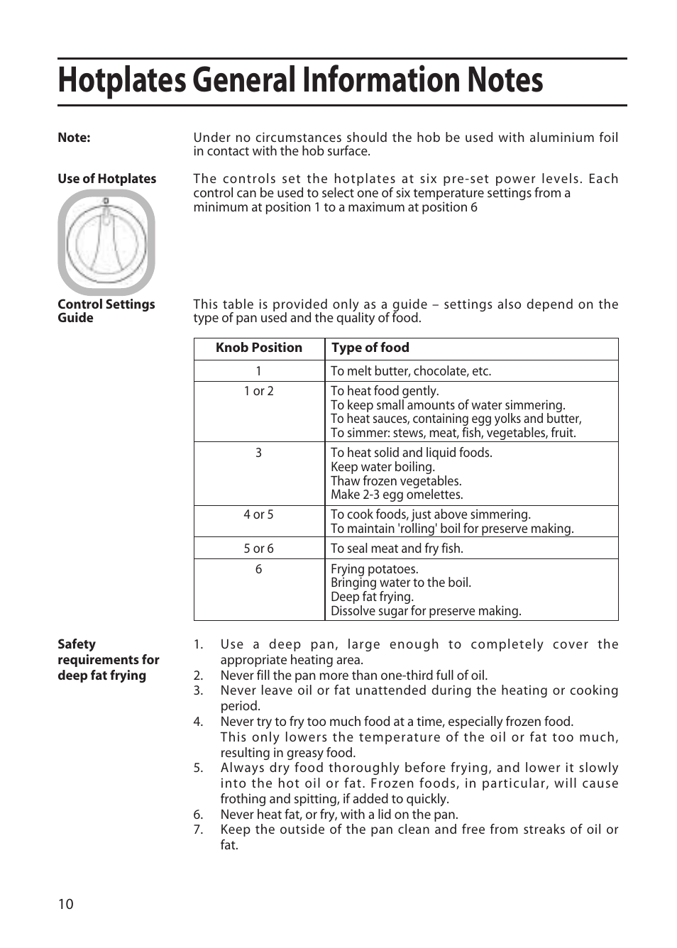 Hotpoint EW51 User Manual | Page 10 / 32
