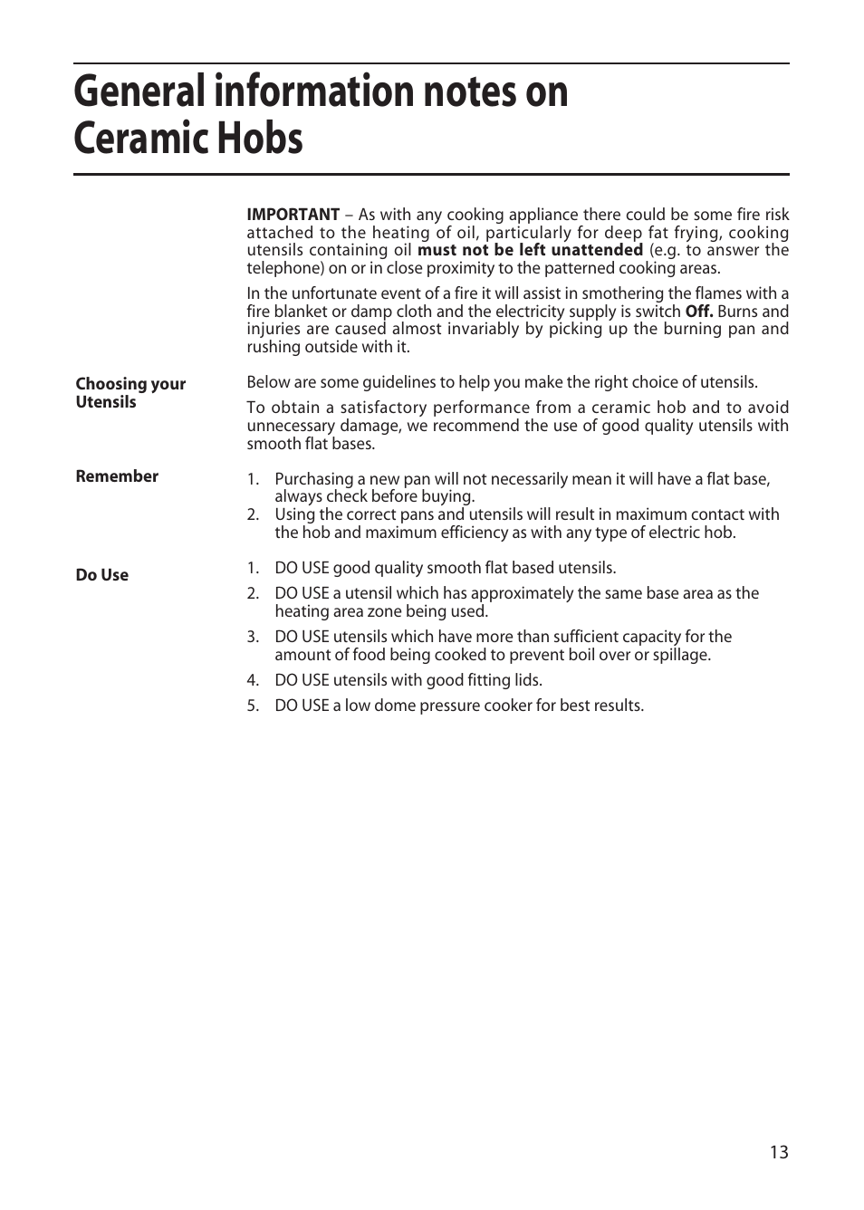 Hotpoint EW51 User Manual | Page 13 / 32