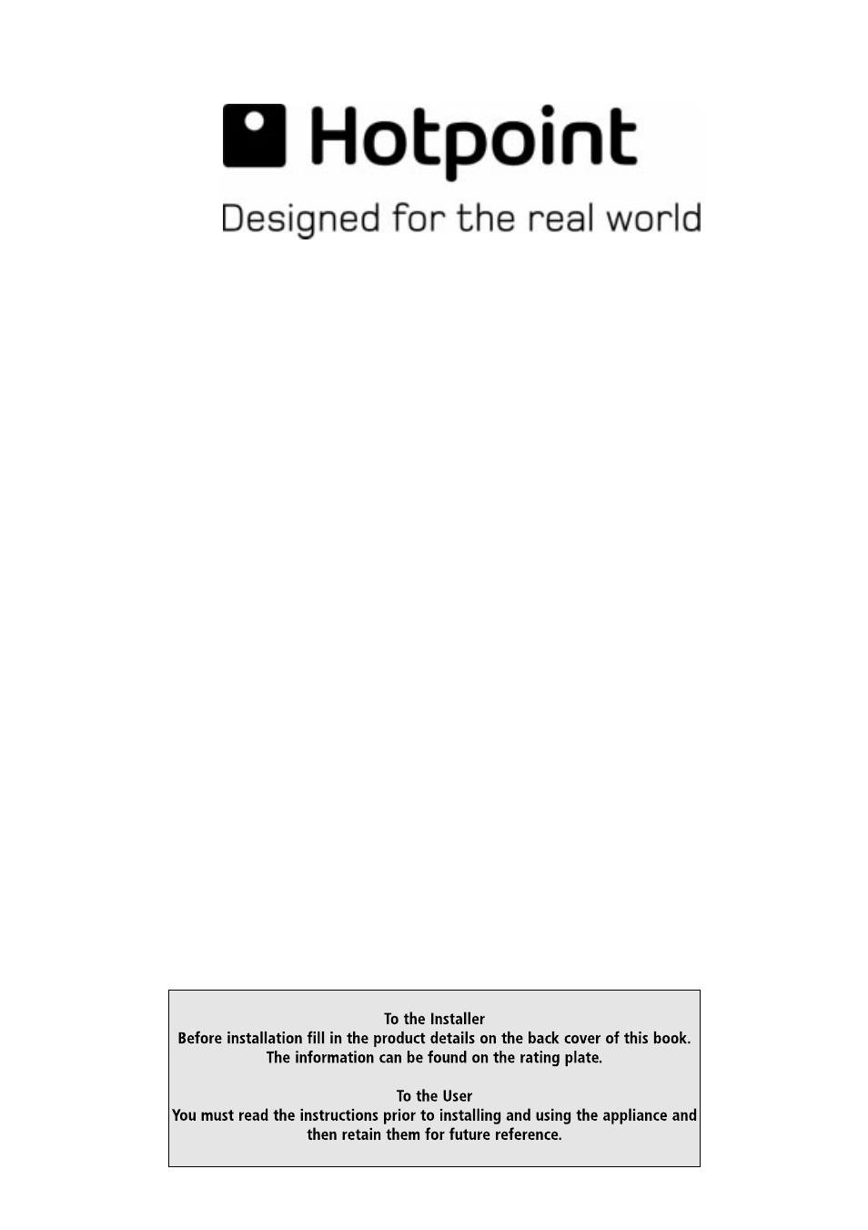 Hotpoint BFT680 User Manual | 20 pages