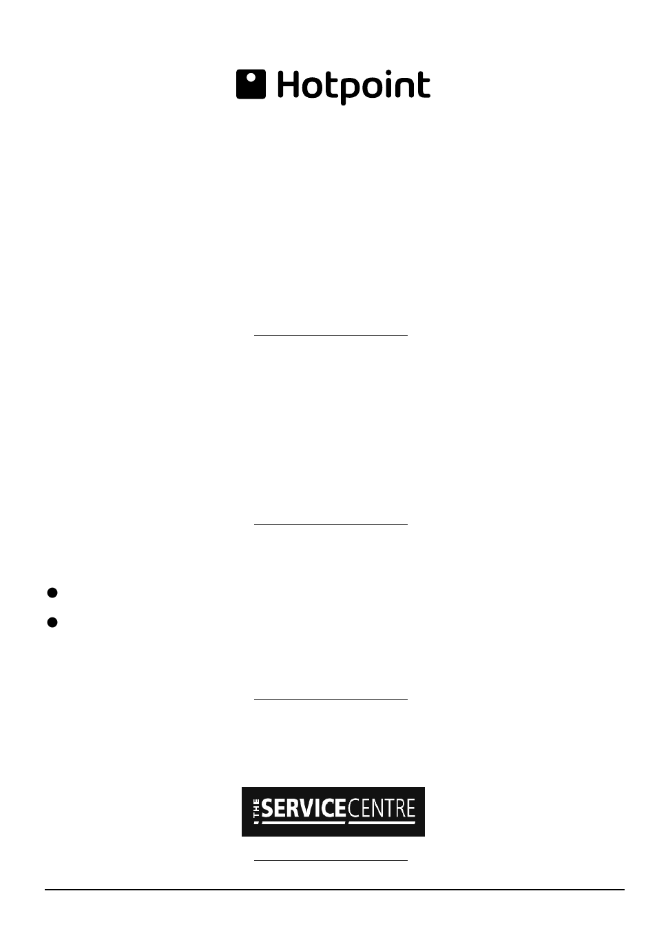 After sales service | Hotpoint BFT680 User Manual | Page 15 / 20