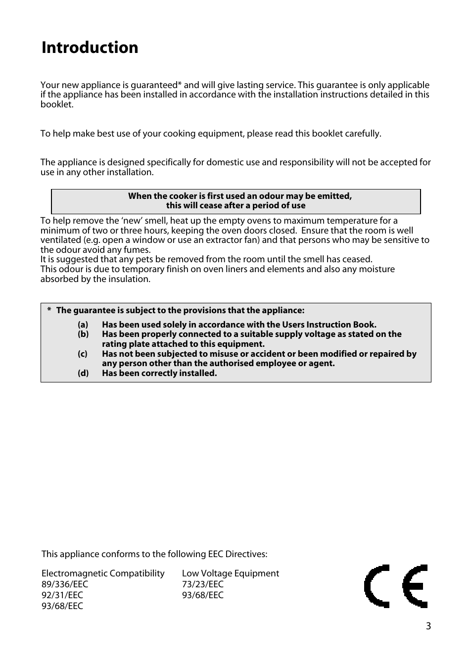 Introduction | Hotpoint UY46 User Manual | Page 3 / 40