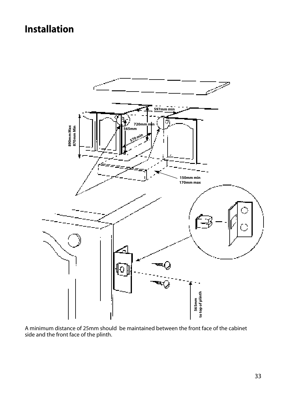 Installation | Hotpoint UY46 User Manual | Page 33 / 40
