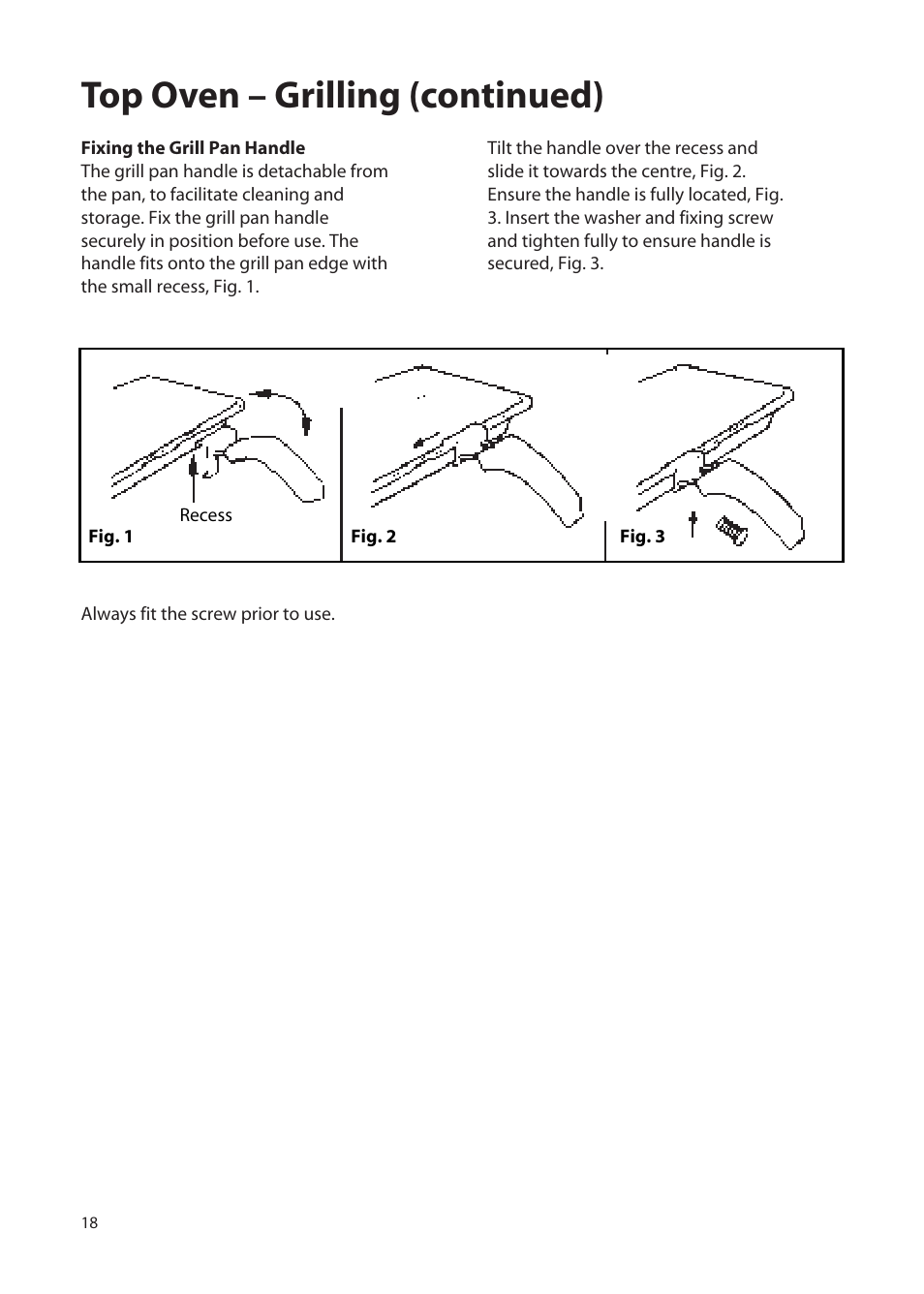 Top oven – grilling (continued) | Hotpoint EW72 User Manual | Page 18 / 40