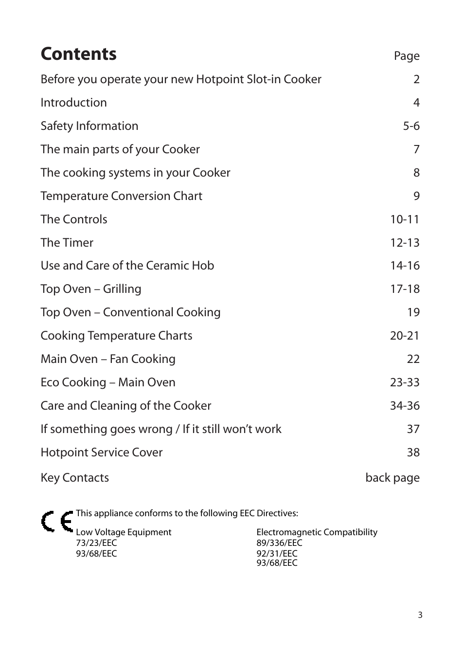 Hotpoint EW72 User Manual | Page 3 / 40