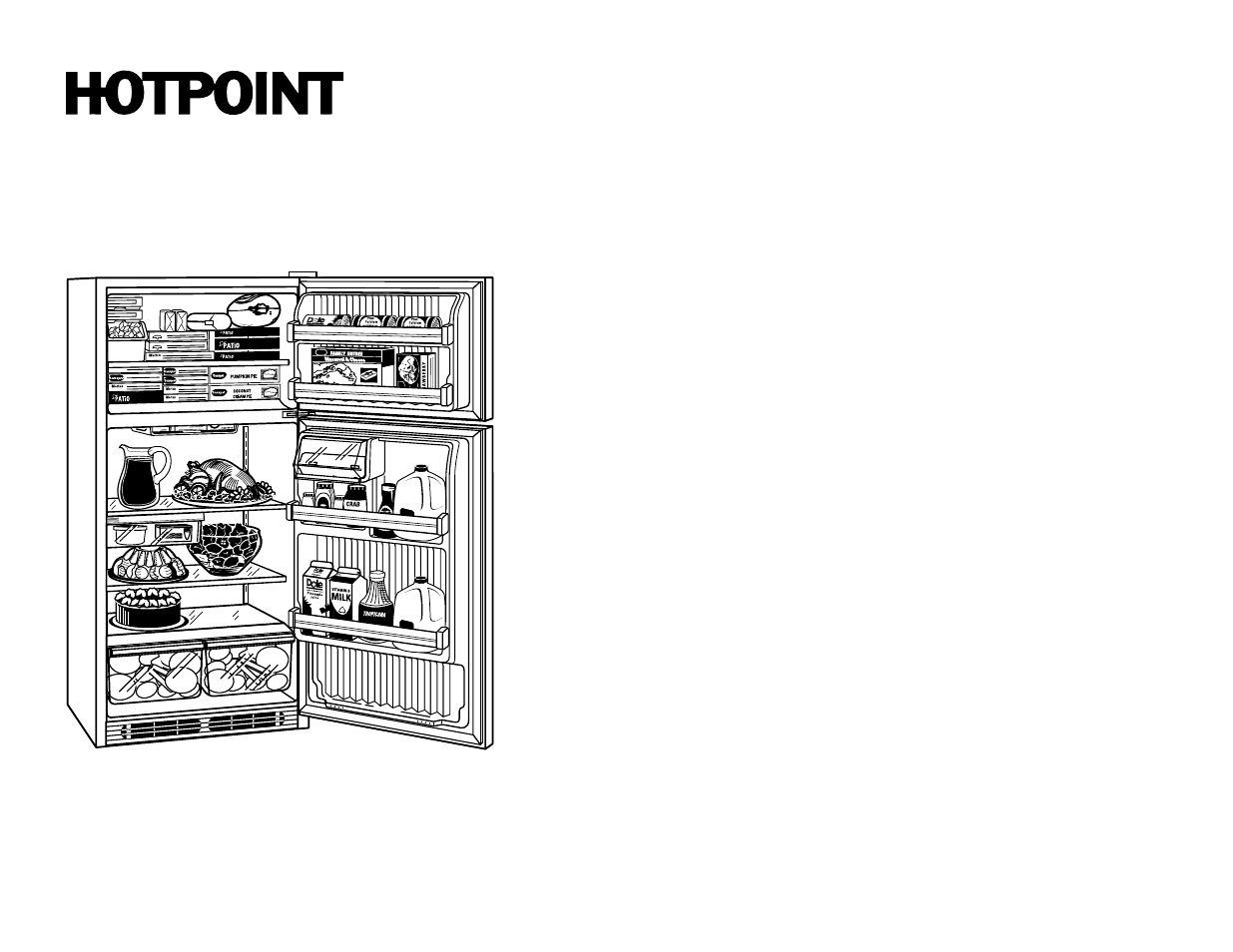 Hotpoint 18.2 CU. FT. TOP-FREEZER CTX18GACWW User Manual | Page 2 / 2