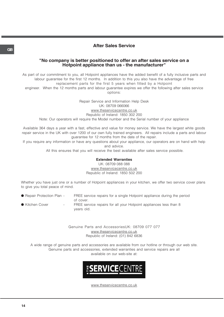 Hotpoint CIC 642 C User Manual | Page 14 / 16