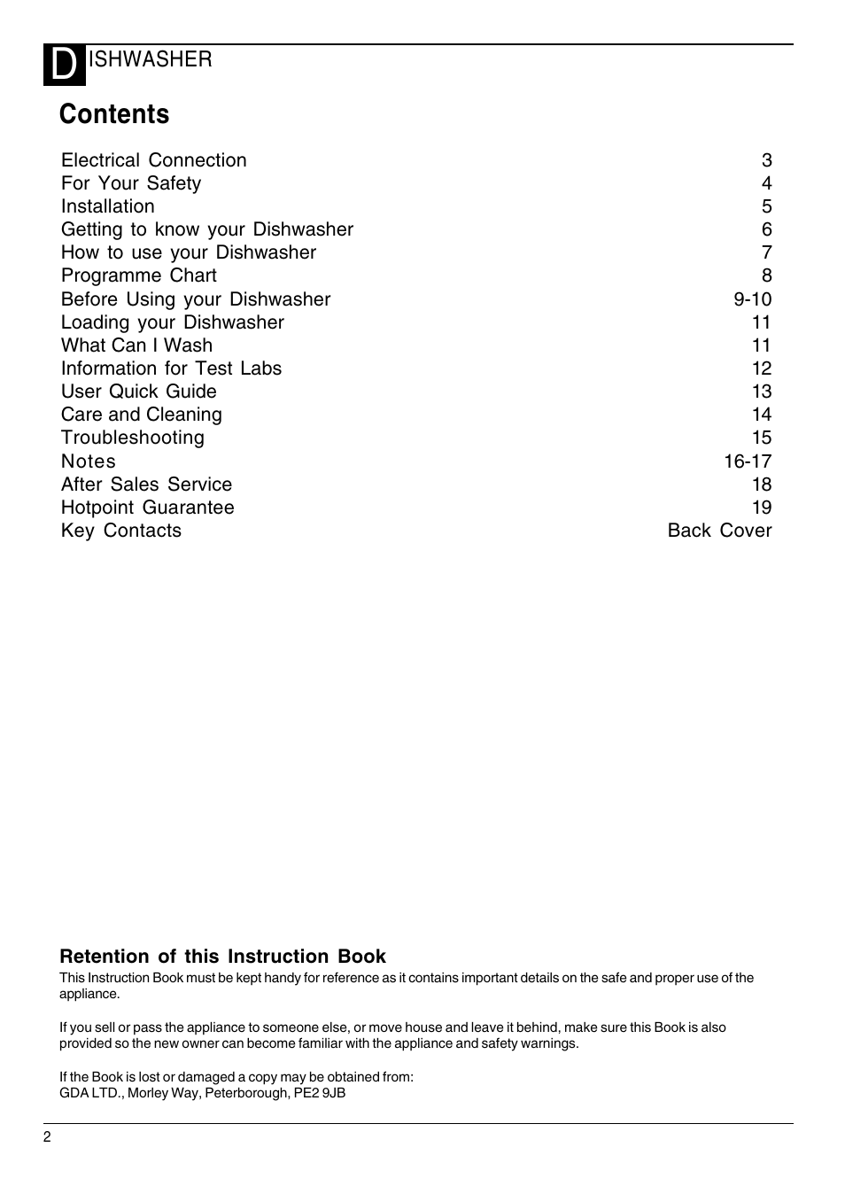 Hotpoint DWF70 User Manual | Page 2 / 20