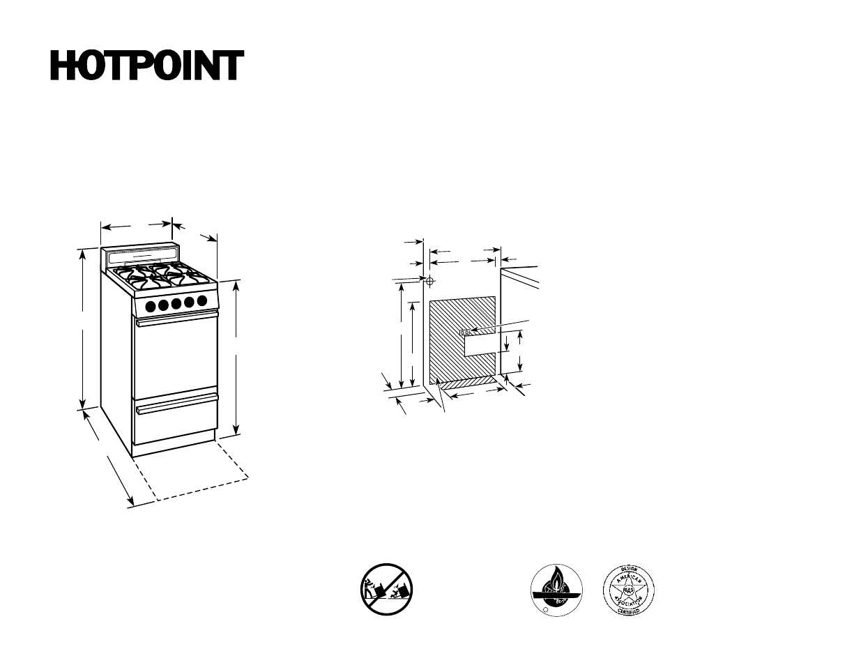 Hotpoint RGA520PW User Manual | 2 pages