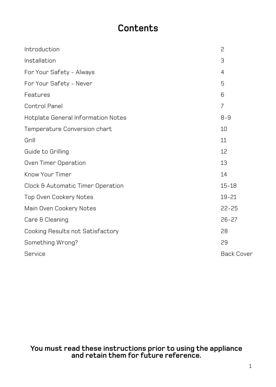 Hotpoint H251EWH User Manual | Page 3 / 32