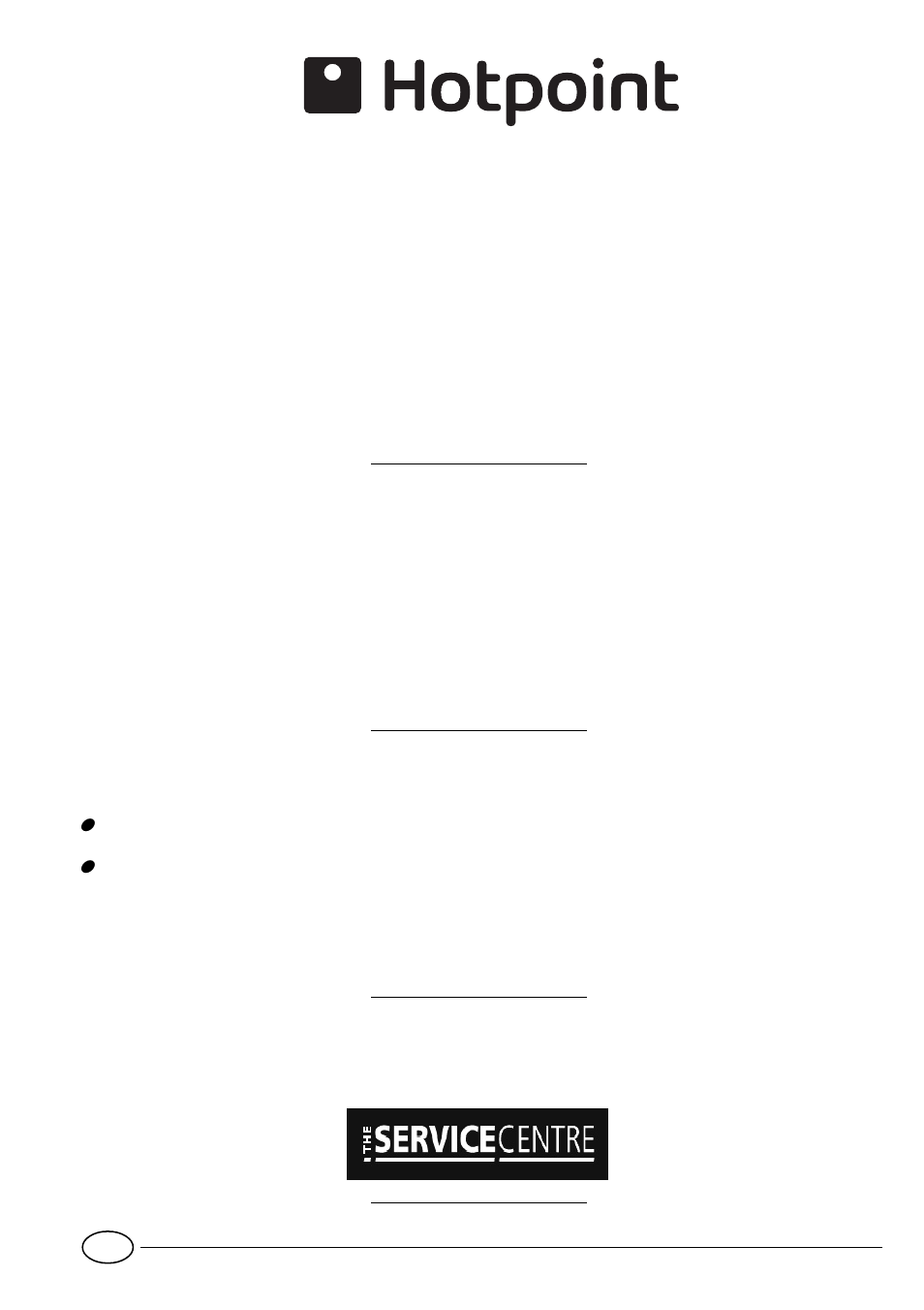 Hotpoint GE740TCX User Manual | Page 14 / 16