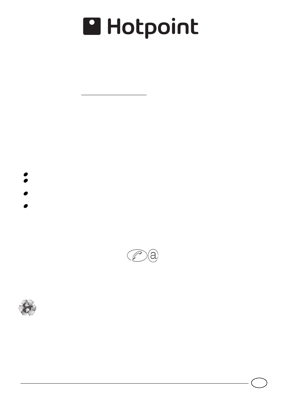 Guarantee, Recycling & disposal information | Hotpoint GE740TCX User Manual | Page 15 / 16