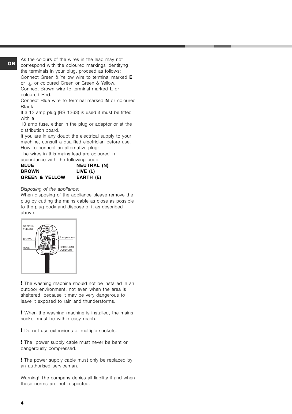 Hotpoint AQXL 169 User Manual | Page 6 / 20