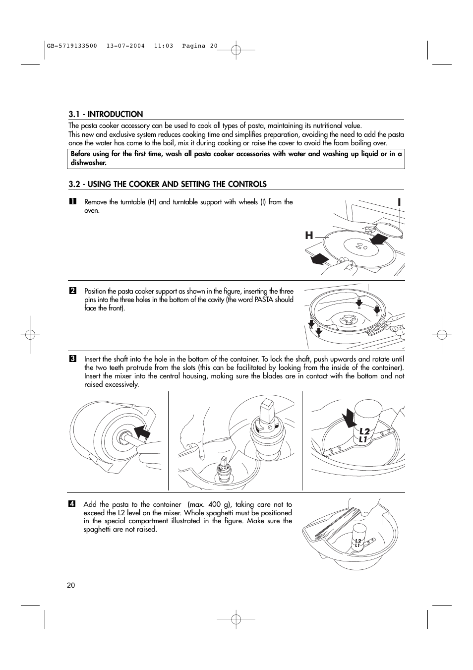 Hotpoint MWHZ33 User Manual | Page 20 / 36