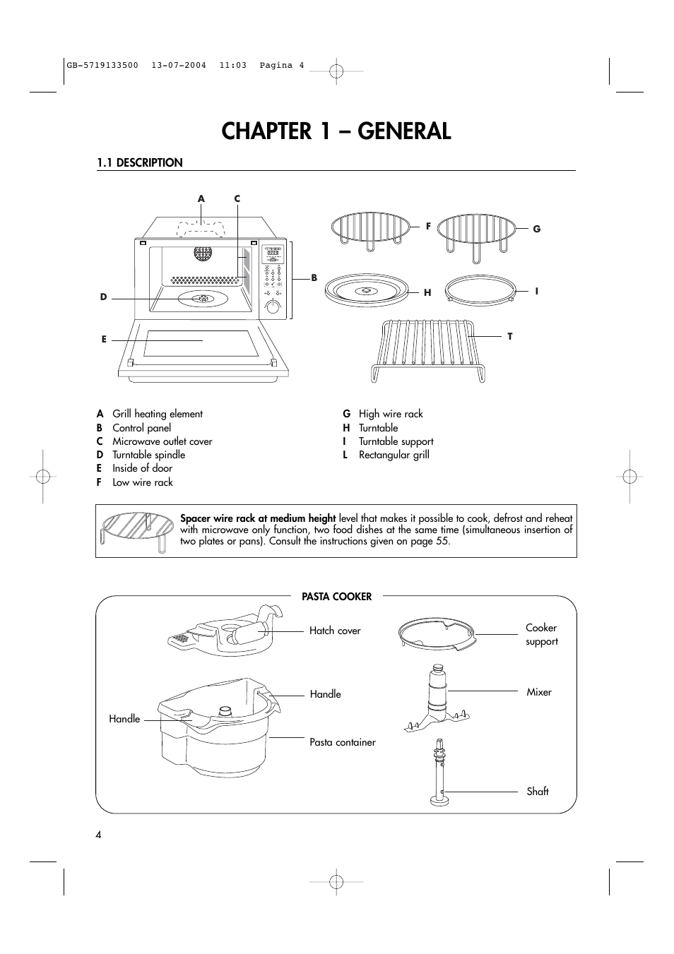 Chapter 1 – general | Hotpoint MWHZ33 User Manual | Page 4 / 36