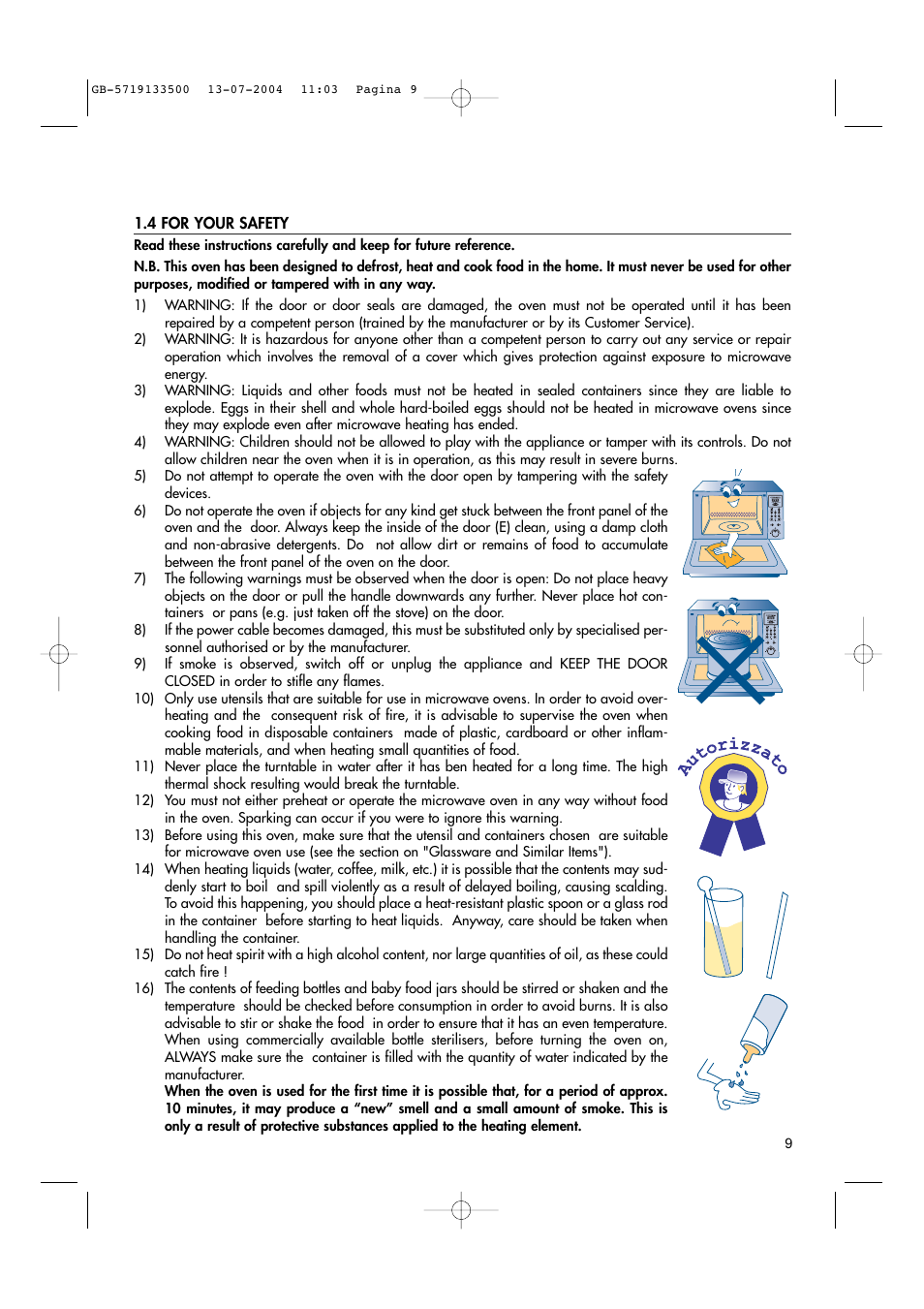 Hotpoint MWHZ33 User Manual | Page 9 / 36