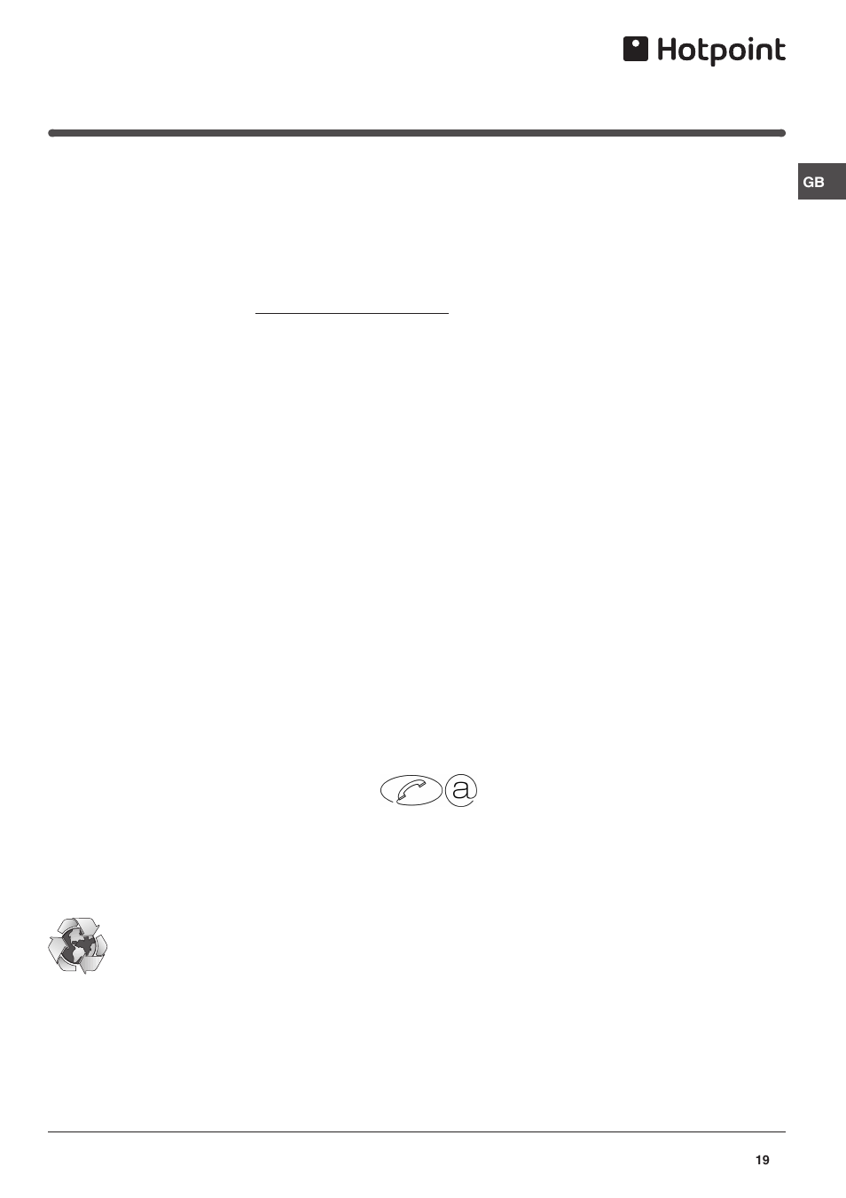 Guarantee, Recycling & disposal information | Hotpoint HME35 User Manual | Page 19 / 20