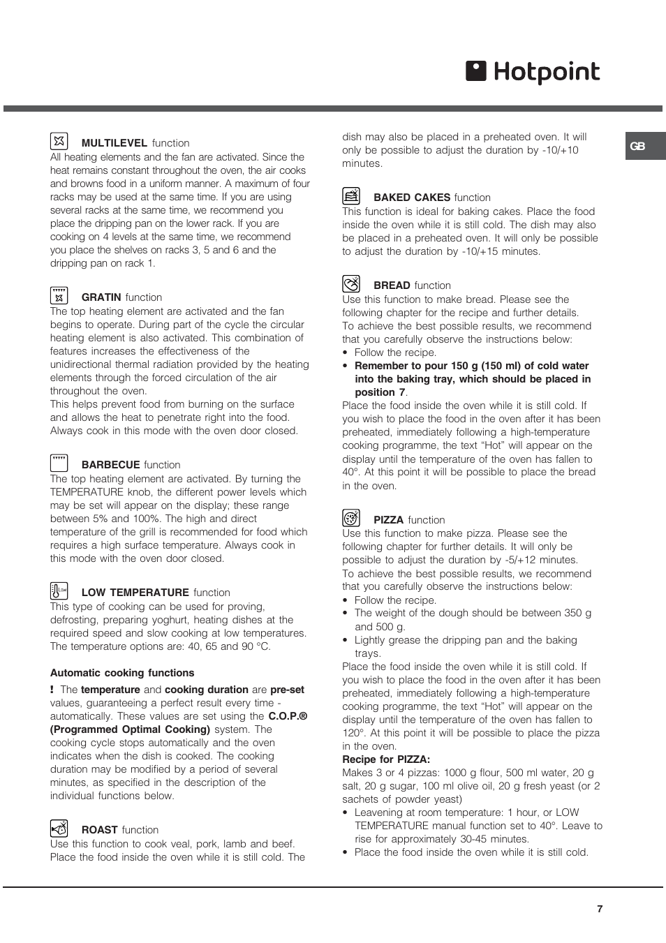 Hotpoint OS 897D C IX User Manual | Page 7 / 16